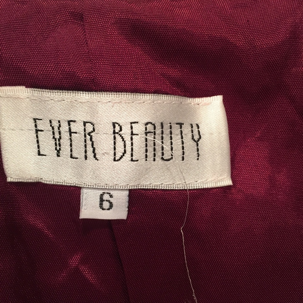 Ever Beauty 90s Berry Lame Column 6 Dress Back - Picture 4 of 8